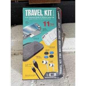 Armor3 Travel Kit:Cases,Screen Protector,Earbuds,Cable Grip Nintendo Switch Lite